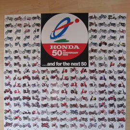Poster Motorrad Honda Modellpalette 1998