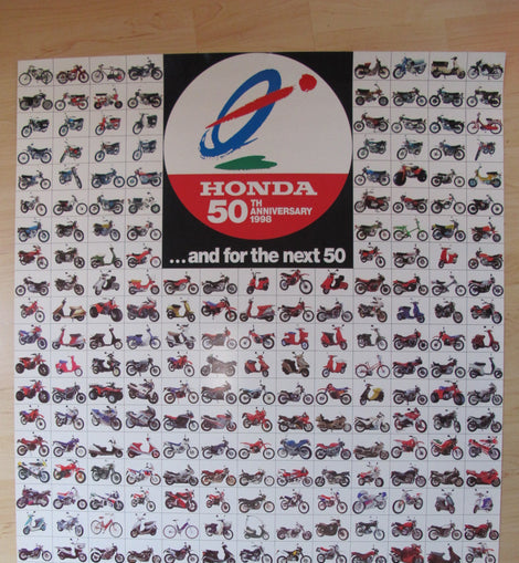 Poster Motorrad Honda Modellpalette 1998