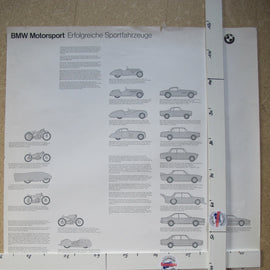 Poster Auto Motorrad BMW Motorsport erfolgreiche Sportfahrzeuge