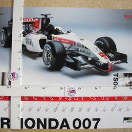 Poster Auto Honda F1 BAR 2005