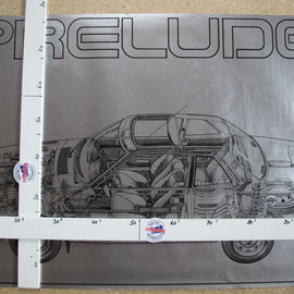 Poster Auto Honda Prelude Schnitt