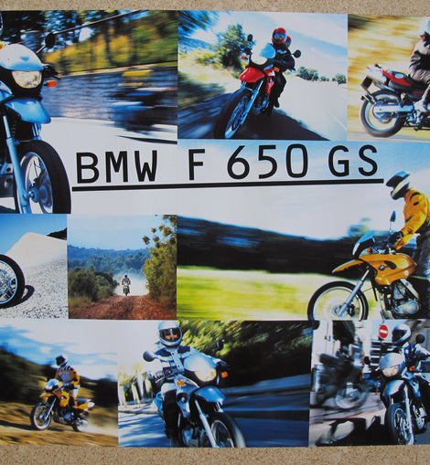 Poster Motorrad BMW F650GS bunt