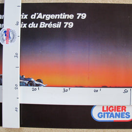 Poster Auto Ligier F1 J. Laffite Gitanes #26 Argentinien GP 1979
