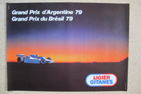 Poster Auto Ligier F1 J. Laffite Gitanes #26 Argentinien GP 1979