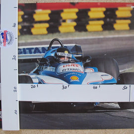 Poster Auto Ligier F1 J. Laffite Gitanes #26 Kurve