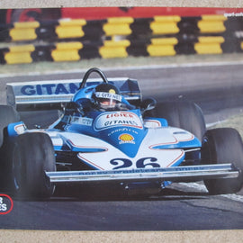 Poster Auto Ligier F1 J. Laffite Gitanes #26 Kurve