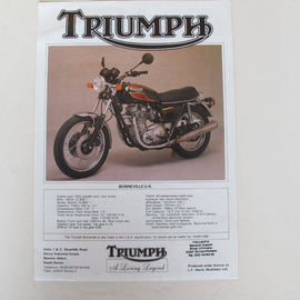 Prospekt Triumph Bonneville 750 1985