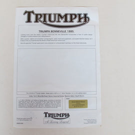 Prospekt Triumph Bonneville 750 1985