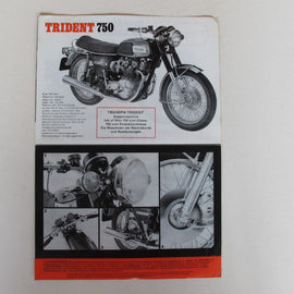 Prospekt Triumph Trident750, Daytona500, Bonneville650/750, Tiger650/750