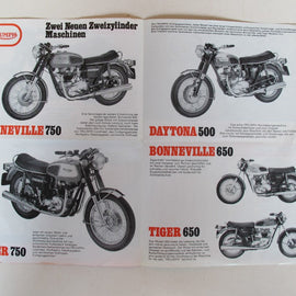 Prospekt Triumph Trident750, Daytona500, Bonneville650/750, Tiger650/750