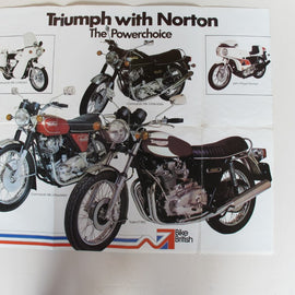 Prospekt Triumph Norton, Commando850, TridentT160 1975 klein