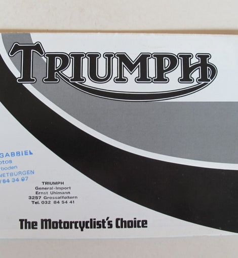 Prospekt Triumph T140E, Tiger TrailTR7T, TR65USA, TR65Euro