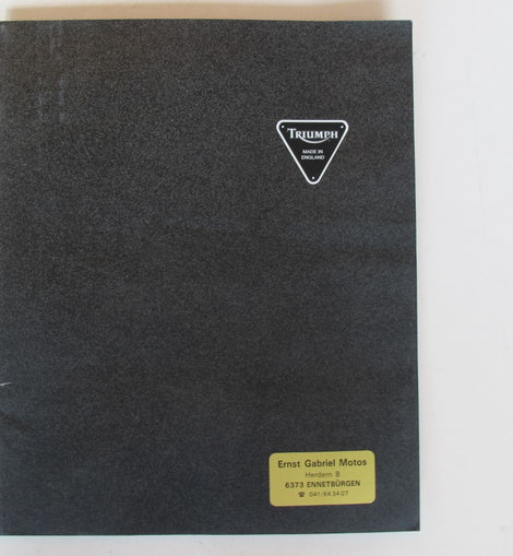 Prospekt Triumph Modellreihe schwarz