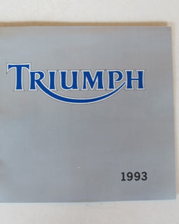 Prospekt Triumph Modellreihe 1993