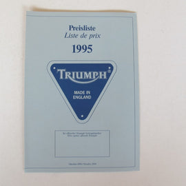Prospekt Triumph Preisliste 1995