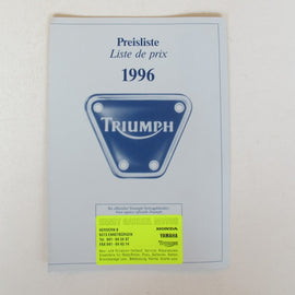 Prospekt Triumph Preisliste 1996