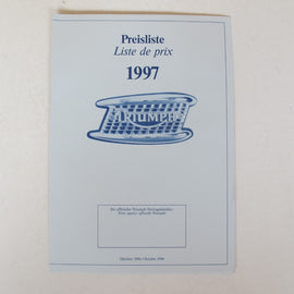 Prospekt Triumph Preisliste 1997
