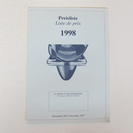 Prospekt Triumph Preisliste 1998